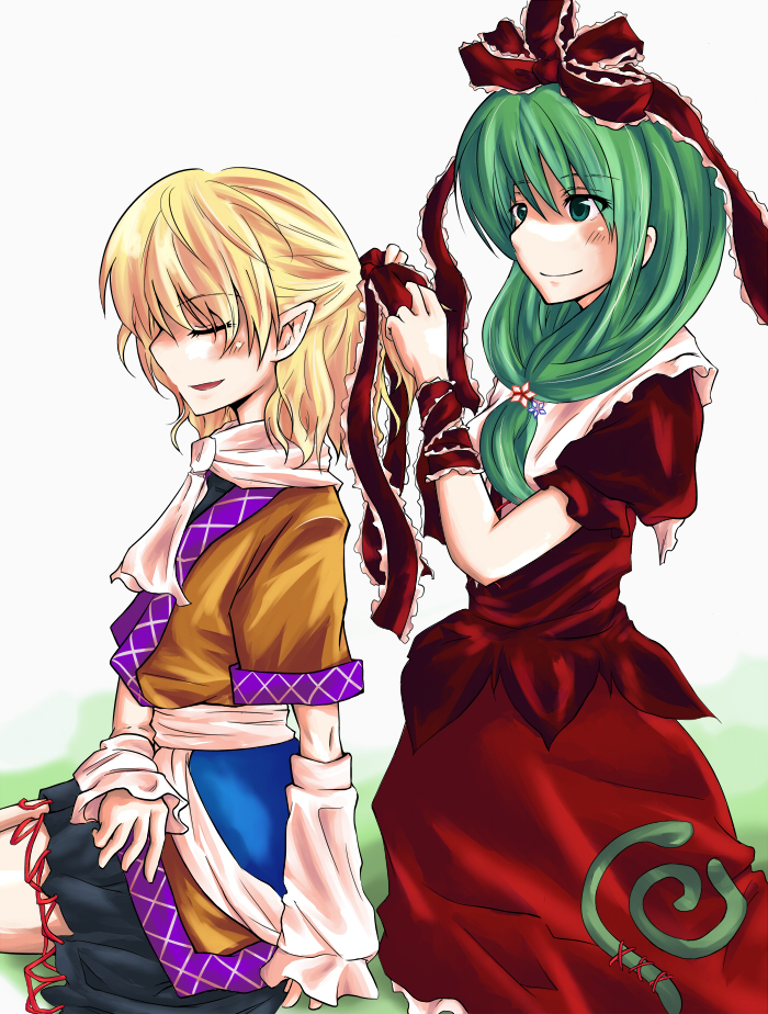 mizuhashi parsee and kagiyama hina (touhou) drawn by asamori