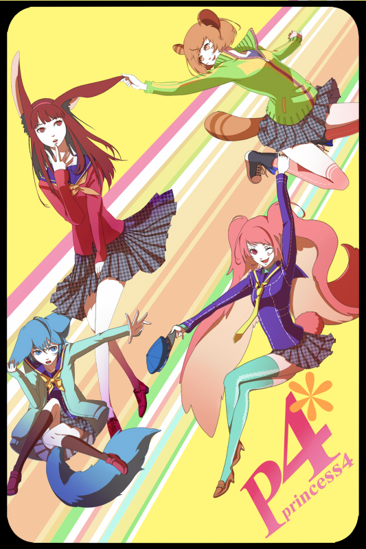 shirogane naoto, satonaka chie, kujikawa rise, and amagi yukiko (persona and 1 more) drawn by eeteru