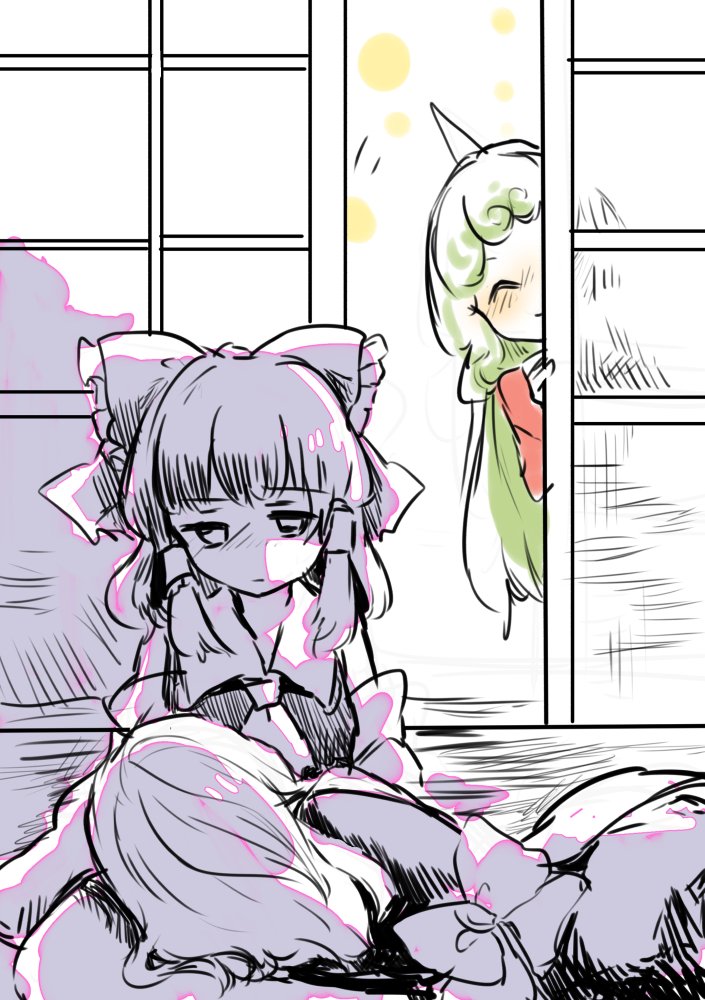 hakurei reimu, kirisame marisa, and komano aunn (touhou and 1 more) drawn by shukinuko