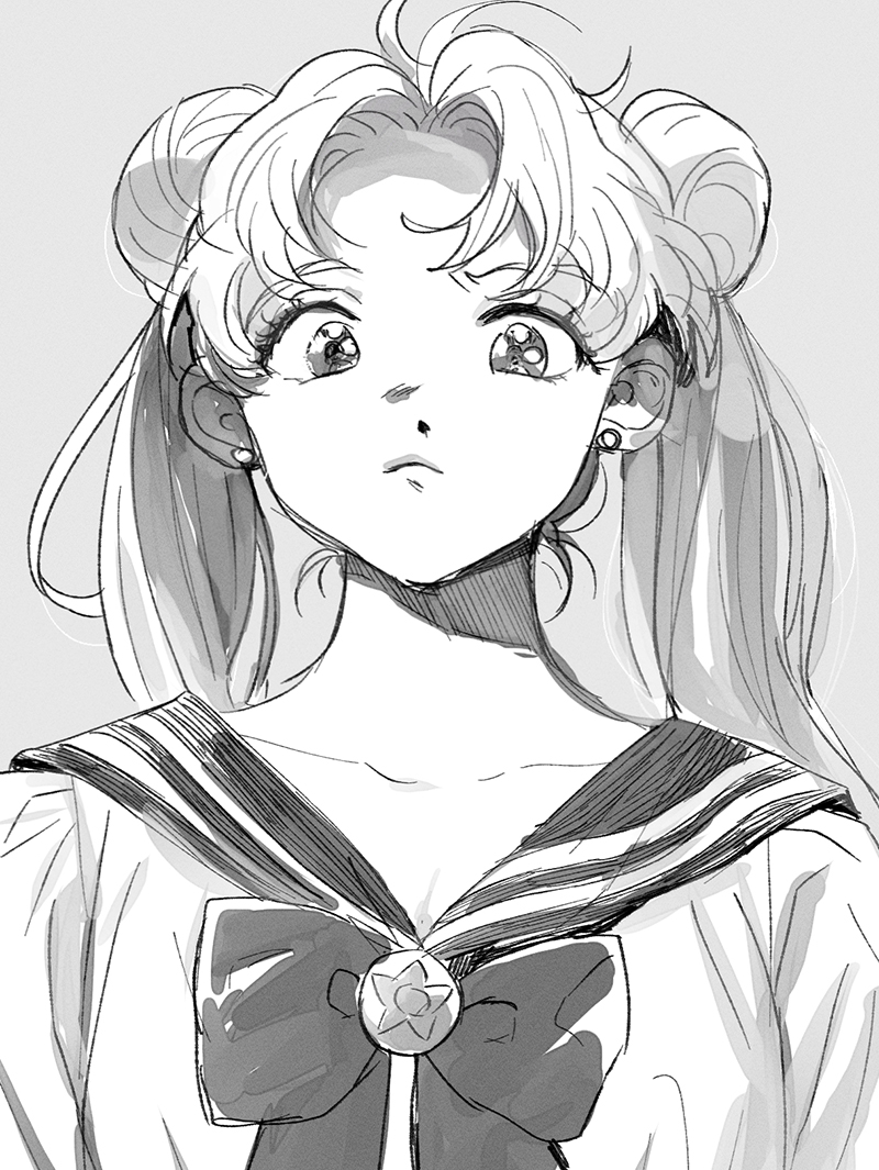 tsukino usagi (bishoujo senshi sailor moon) drawn by moo9mom