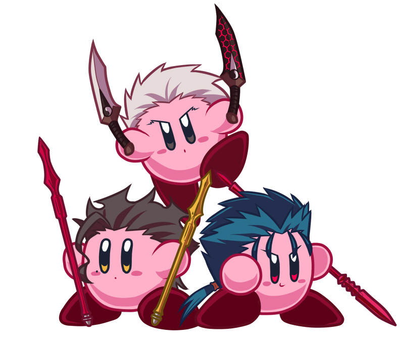 kirby, cu chulainn, archer, and diarmuid ua duibhne (fate and 1 more) drawn by chiharudaaaaaaa