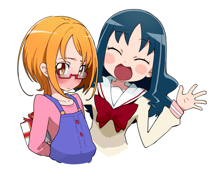 kurumi erika and shirabe ako (precure and 2 more) drawn by moudoku_(decopon3rd)