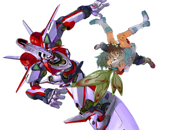 eureka, renton thurston, and nirvash (eureka seven) drawn by 30ml