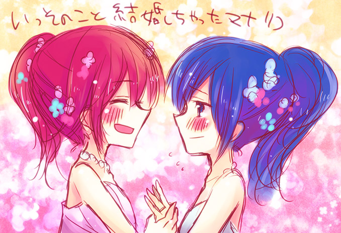 hishikawa rikka and aida mana (precure and 1 more) drawn by yoshizoe_eiko