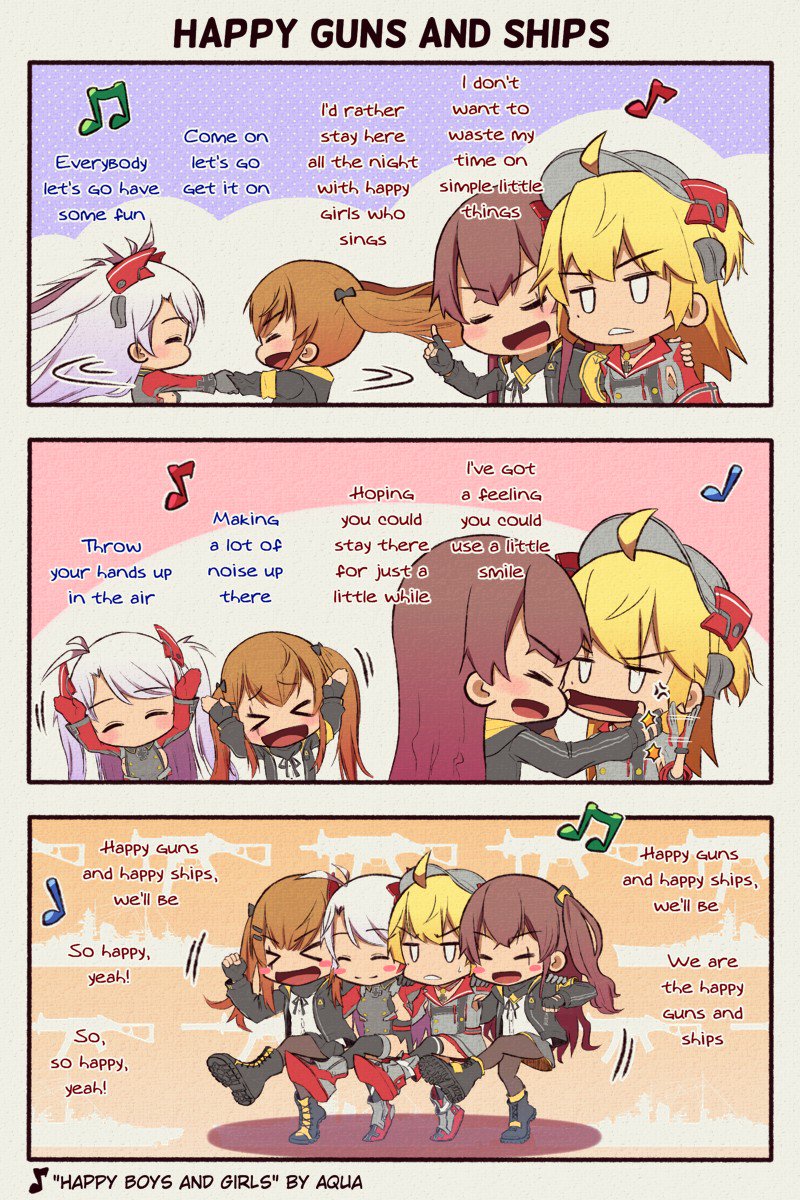 prinz eugen, ump45, ump9, and admiral hipper (azur lane and 1 more) drawn by zeldin
