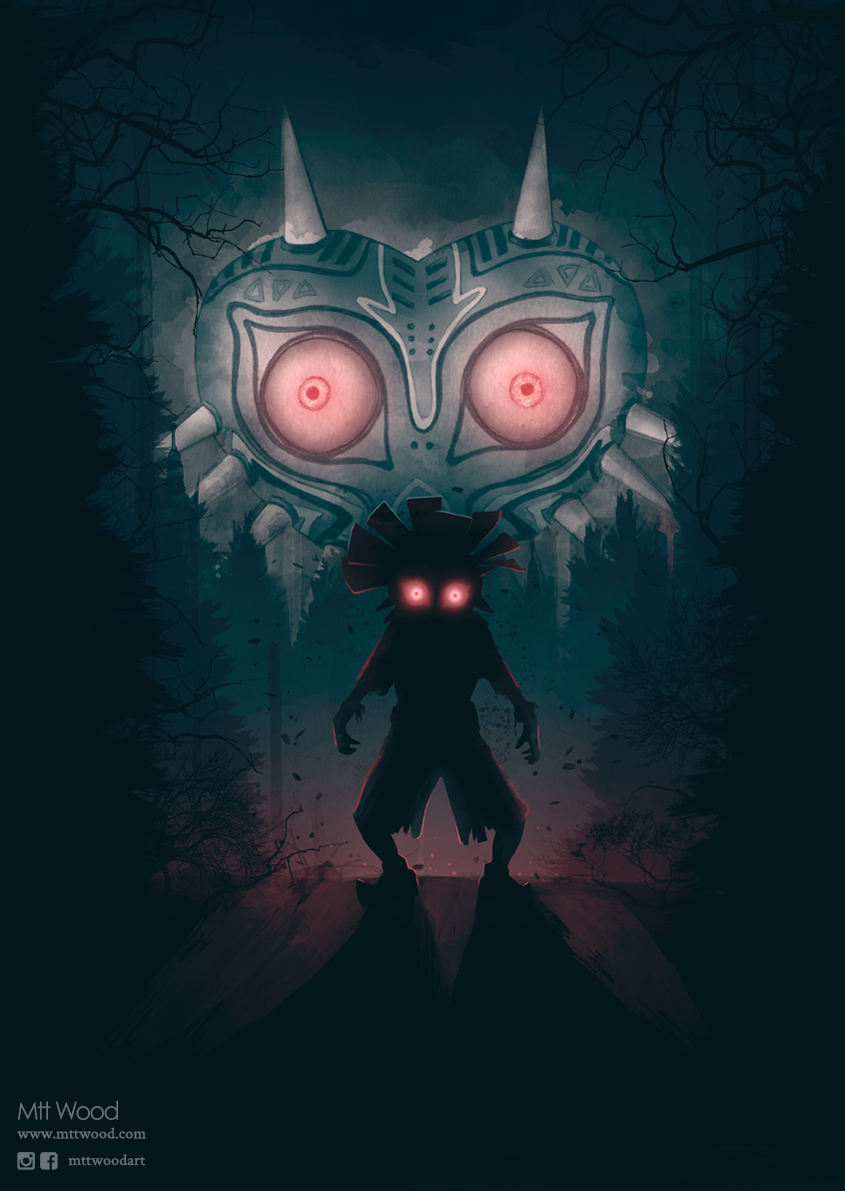 majora and skull kid (the legend of zelda and 1 more) drawn by ichabod1799