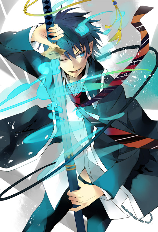 okumura rin (ao no exorcist) drawn by kizuna_(black15)