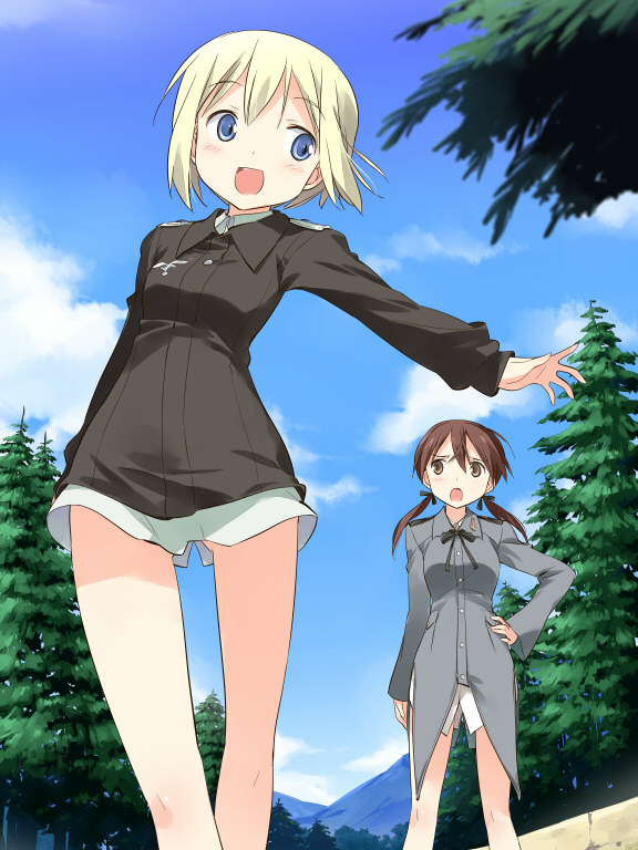 erica hartmann and gertrud barkhorn (world witches series and 1 more) drawn by asoka