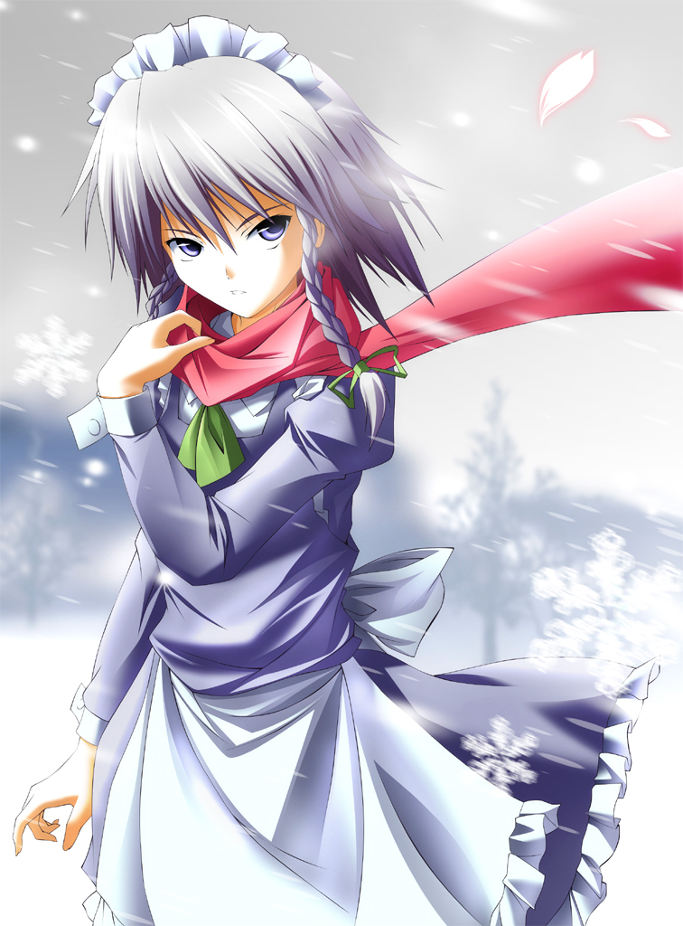 izayoi sakuya (touhou and 1 more) drawn by zb_(dawn-blue)