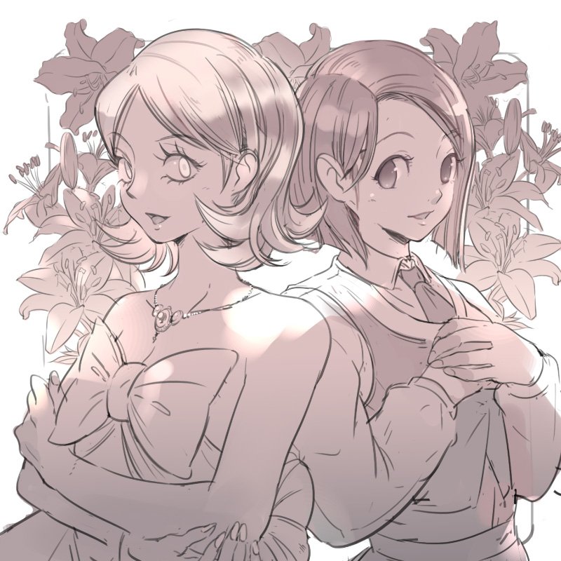 kachou hui guo rou and fuugetsu hui guo rou (hunter x hunter) drawn by nikism