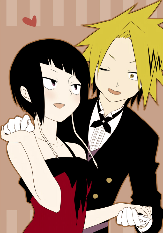 jiro kyoka and kaminari denki (boku no hero academia) drawn by bitou