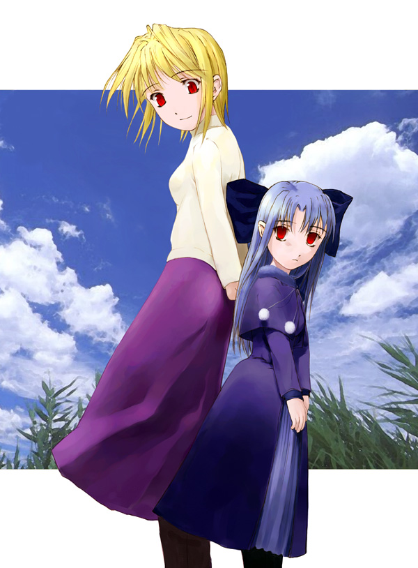 arcueid brunestud and len (tsukihime and 1 more) drawn by raia_(riaoh)