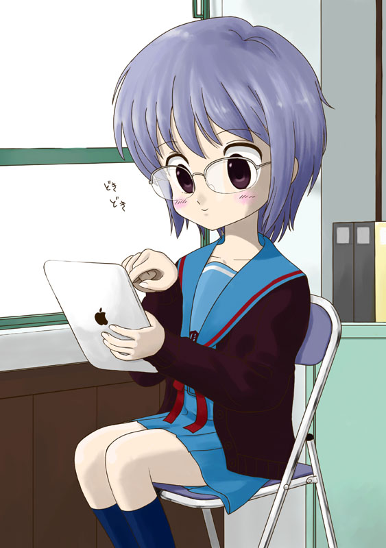 nagato yuki (suzumiya haruhi no yuuutsu and 1 more) drawn by kasagi_toshihiko