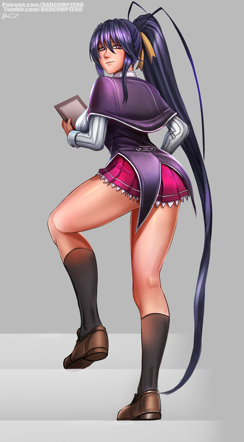 himejima akeno (high school dxd) drawn by badcompzero