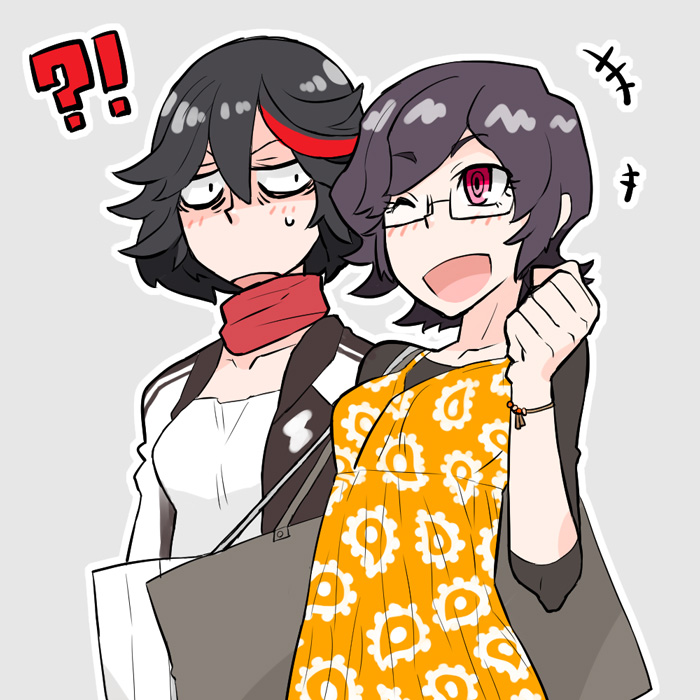 matoi ryuuko and oogure maiko (kill la kill) drawn by eugenio2nd