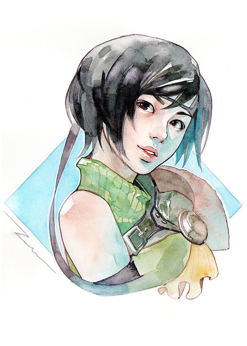 yuffie kisaragi (final fantasy and 2 more) drawn by rainer0w0