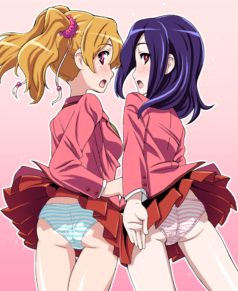 higashi setsuna and momozono love (precure and 1 more) drawn by homing_(areya)