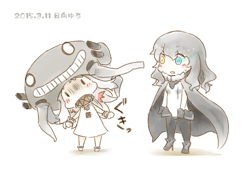 northern ocean princess and wo-class aircraft carrier (kantai collection) drawn by hinata_yuu
