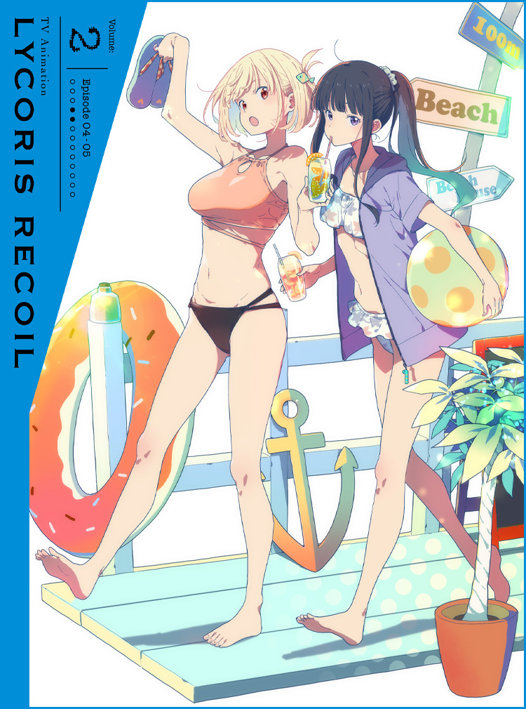 nishikigi chisato and inoue takina (lycoris recoil) drawn by imigimuru