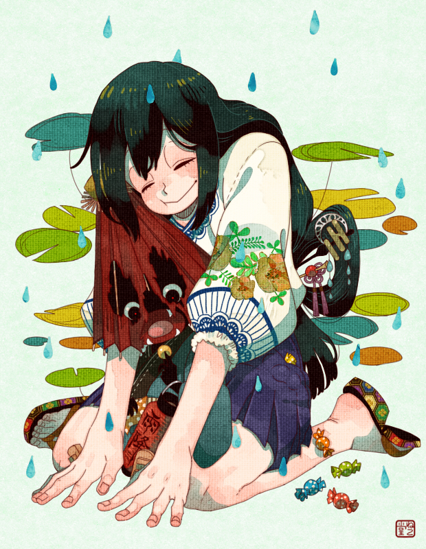 asui tsuyu (boku no hero academia) drawn by nekodou_(yukatin1000)