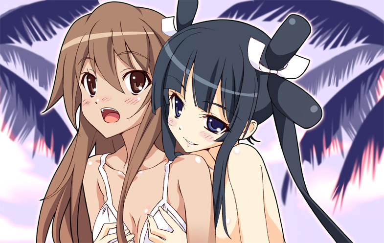 ookami ryouko and ryuuguu otohime (ookami-san) drawn by nyoro_(nyoronyoro000)