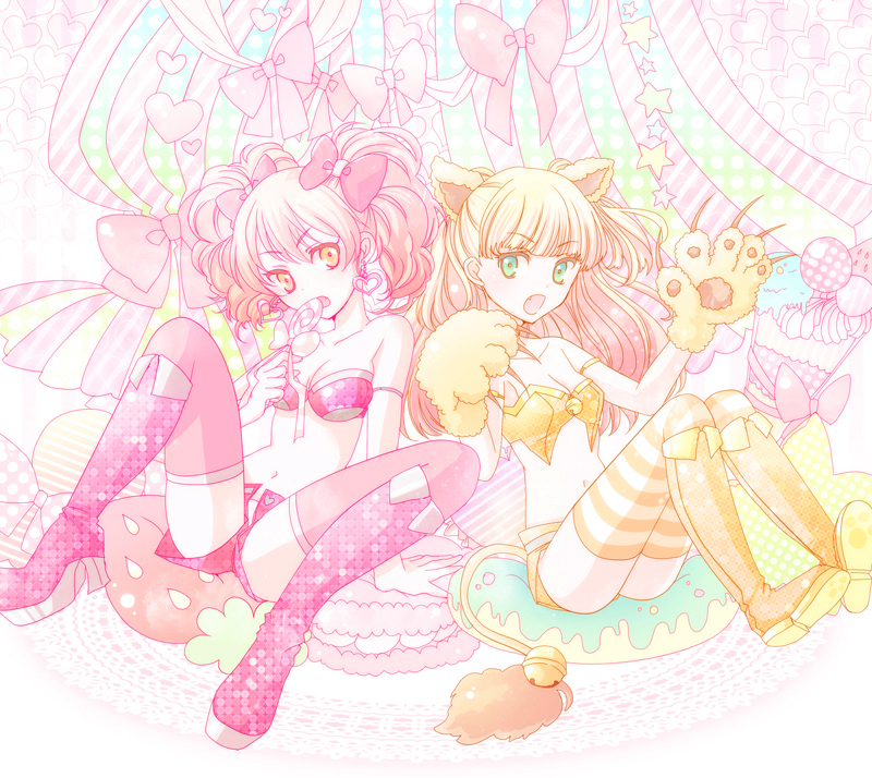 jougasaki mika and jougasaki rika (idolmaster and 1 more) drawn by takao_hami