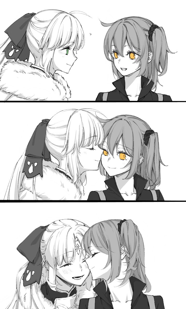 artoria pendragon, fujimaru ritsuka, and artoria caster (fate and 1 more) drawn by kurenai_veni1