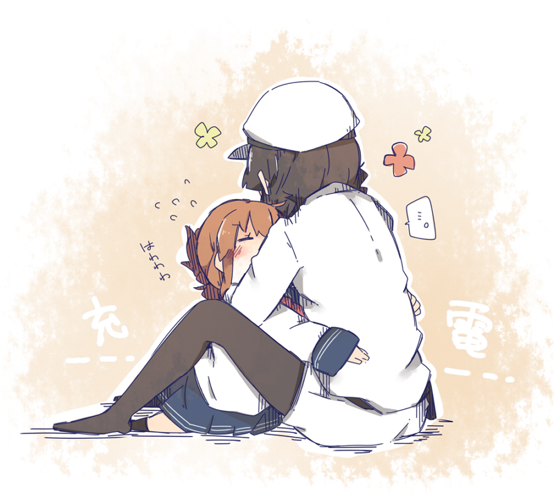 inazuma, female admiral, and watabe koharu (kantai collection) drawn by pekeko_(pepekekeko)