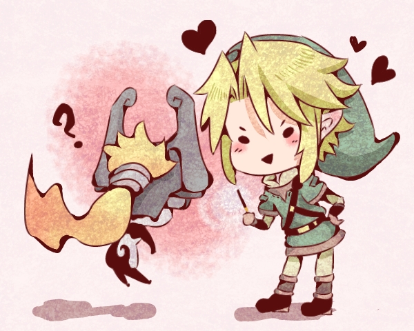 link and midna (the legend of zelda and 1 more) drawn by kuhaha