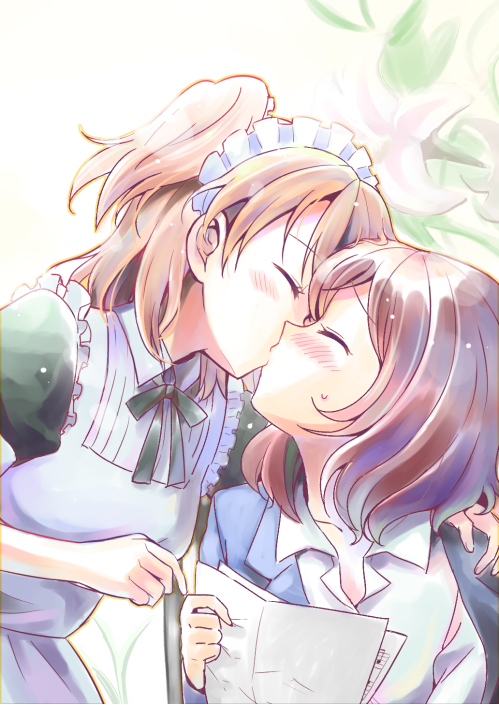nishikino maki and kosaka honoka (love live! and 1 more) drawn by niina_ryou