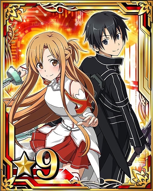 asuna and kirito (sword art online and 1 more)