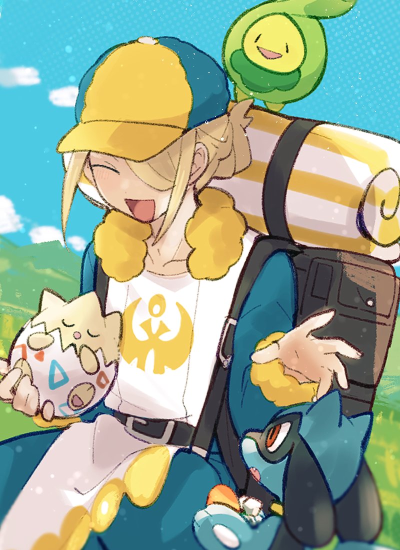 volo, togepi, riolu, and budew (pokemon and 1 more) drawn by sstoh
