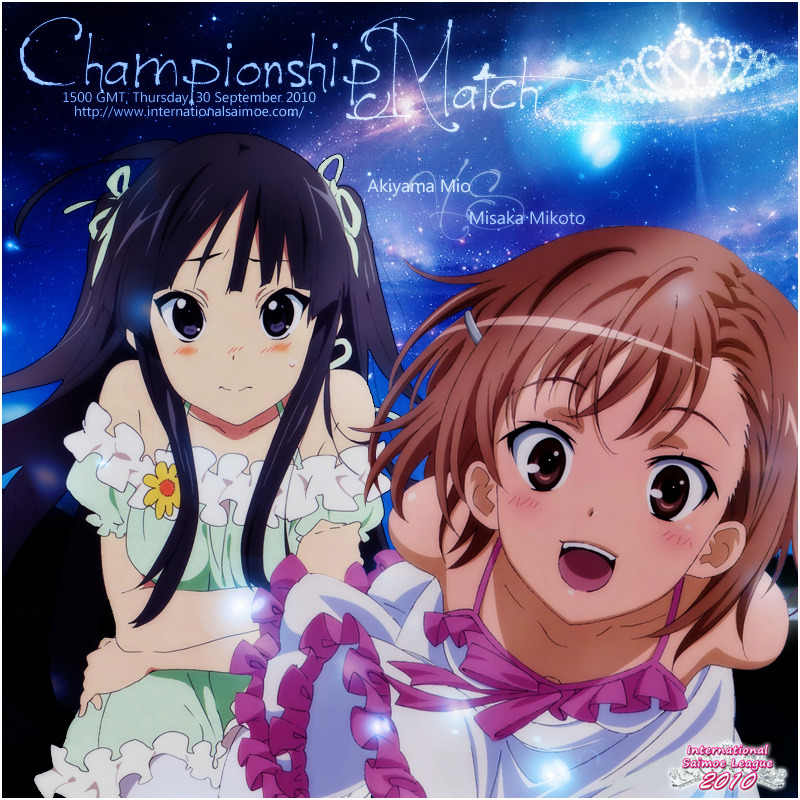 akiyama mio and misaka mikoto (k-on! and 2 more)