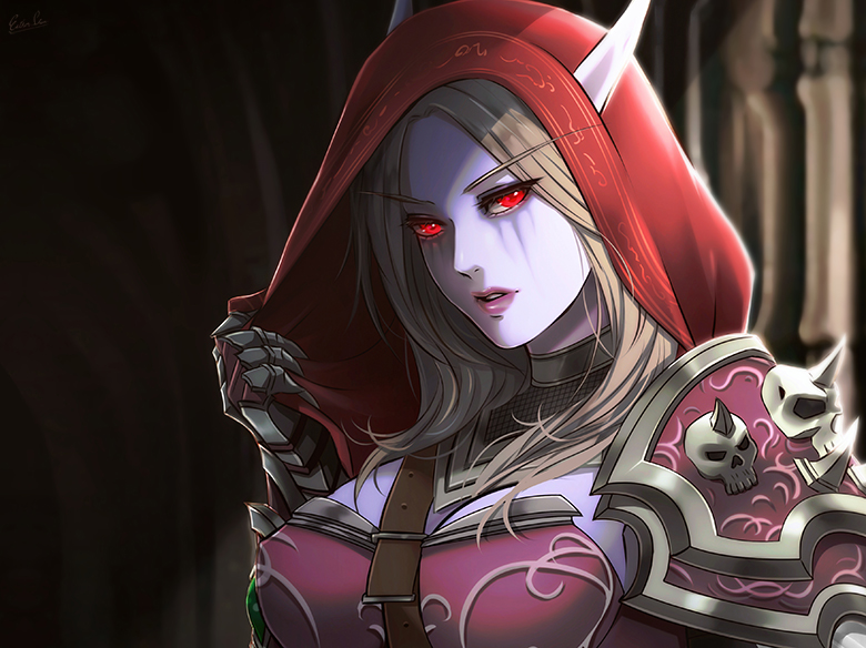 sylvanas windrunner (warcraft and 1 more) drawn by esther_shen