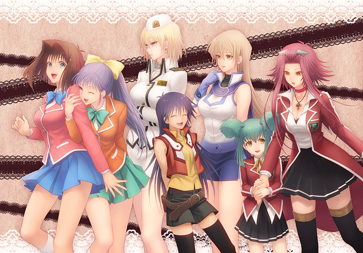 tenjouin asuka, izayoi aki, mazaki anzu, luca, saotome rei, and 2 more (yu-gi-oh! and 3 more) drawn by tea_(retroz)