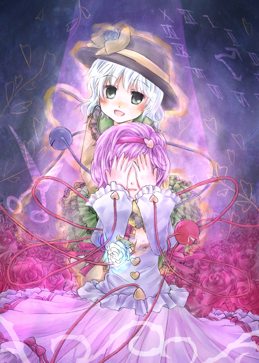 komeiji koishi and komeiji satori (touhou) drawn by miyanonnon