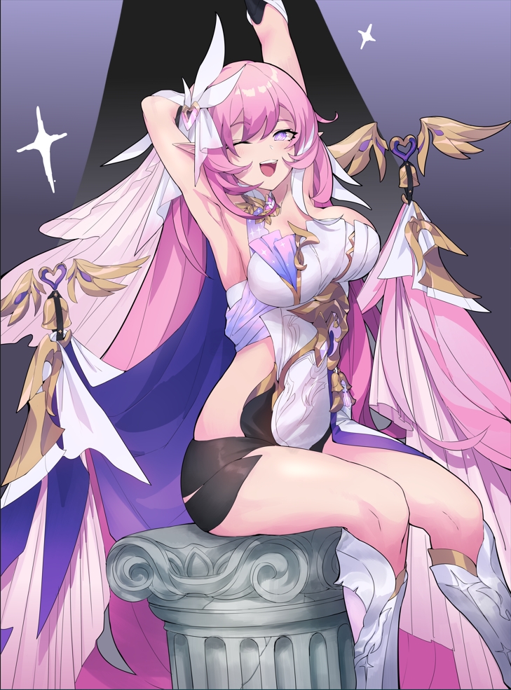 elysia (honkai and 1 more) drawn by wu-qiao