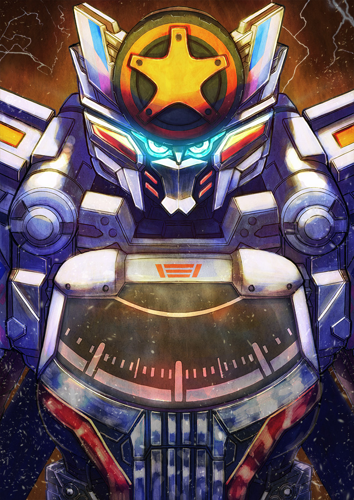 bundorio bunderas and boonboomger robo (super sentai and 1 more) drawn by irisu_haniwa