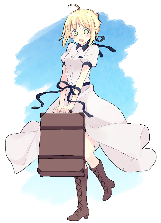 artoria pendragon and saber (fate and 1 more) drawn by 87banana