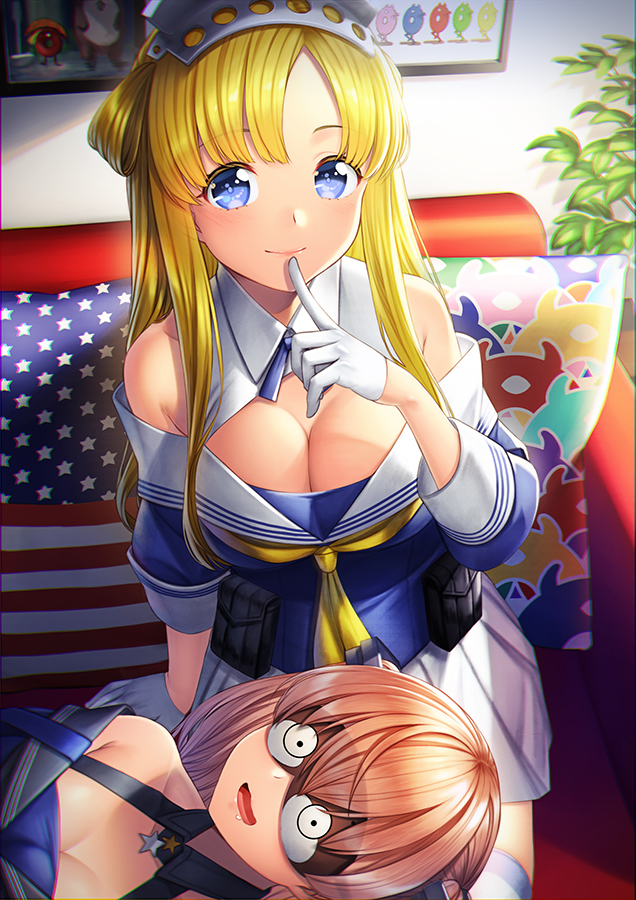 fletcher, johnston, enemy lifebuoy, and bokukawauso (kantai collection) drawn by unowen