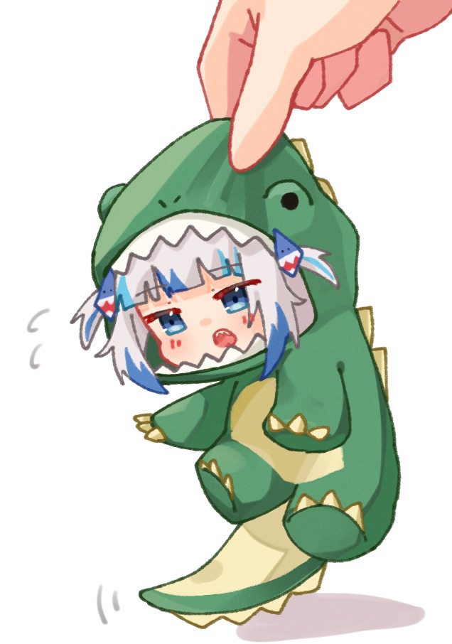 gawr gura (hololive and 1 more) drawn by kurushiro1102