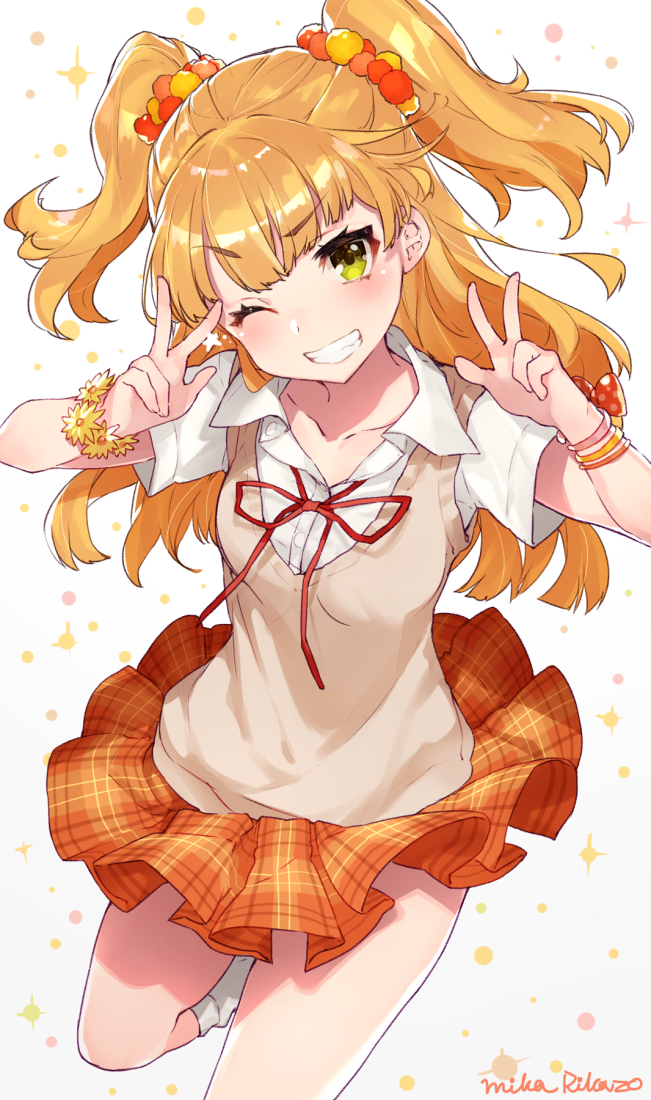jougasaki rika (idolmaster and 1 more) drawn by mika_pikazo