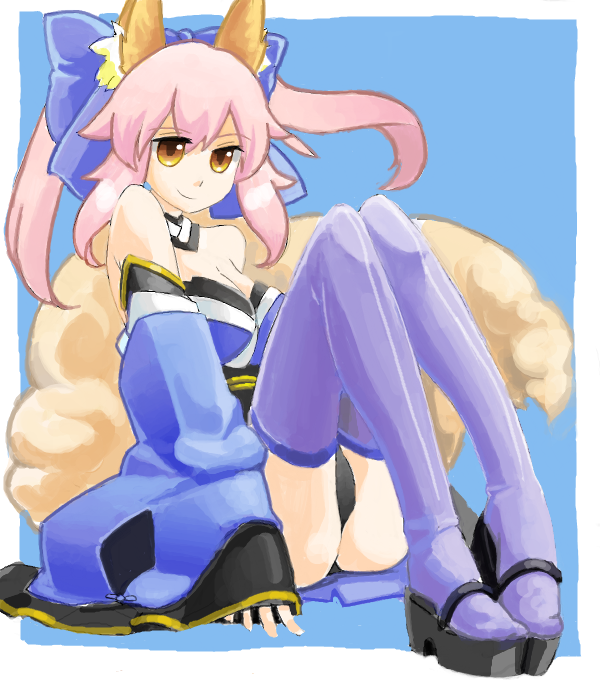tamamo and tamamo no mae (fate and 1 more) drawn by mochichimochi