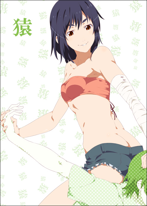 araragi koyomi and kanbaru suruga (monogatari and 2 more) drawn by mizuki_makoto
