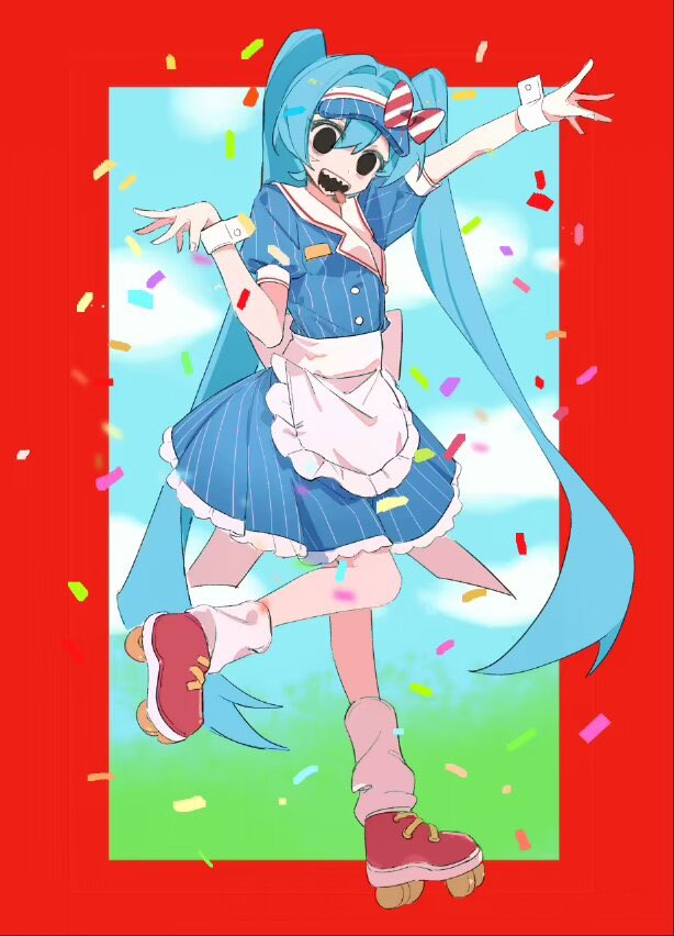 hatsune miku (vocaloid and 1 more) drawn by wenp