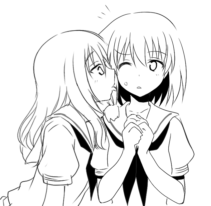 miyanaga teru and oohoshi awai (saki) drawn by itamochi