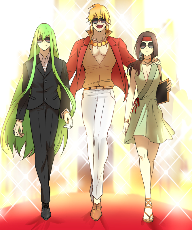 gilgamesh, enkidu, and siduri (fate and 1 more) drawn by shiba44469