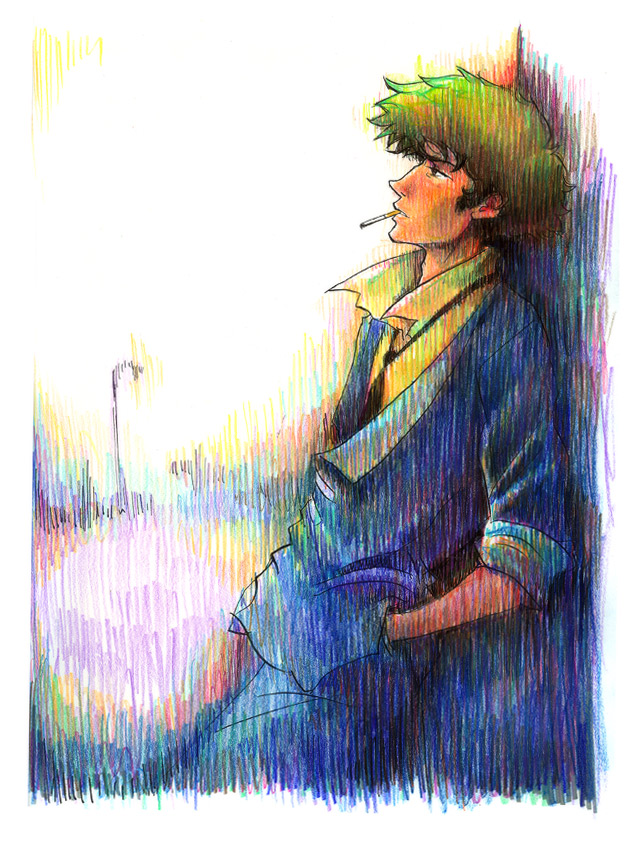 spike spiegel (cowboy bebop) drawn by e.k_weaver