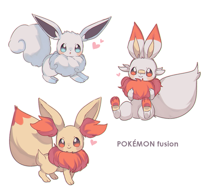 eevee, scorbunny, alolan vulpix, and fennekin (pokemon) drawn by aliceyawnin