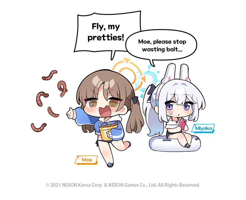 miyako and moe (blue archive) drawn by donmin_h